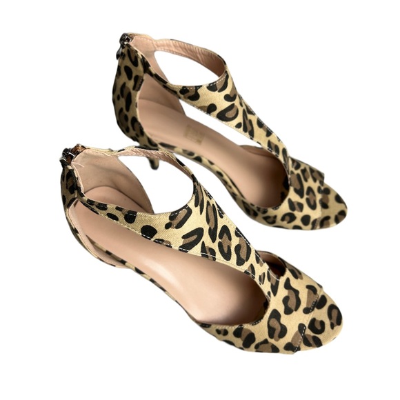 Leopard Print Heels Strappy Sandals Women’s Size 9.5 - Picture 5 of 12